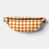 Orangefarbenes weißes Schachbrett Diamantmuster Bauchtasche (Ablage )