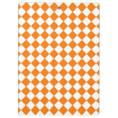 Orangefarbenes weißes Schachbrett Diamantmuster Klemmbrett (Rückseite)