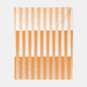 Orangefarbenes weißes Streifenmuster Fleecedecke (Vorderseite)