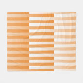 Orangefarbenes weißes Streifenmuster Fleecedecke (Vorderseite (Horizontal))
