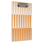 Orangefarbenes weißes Streifenmuster Klemmbrett (Rechts)