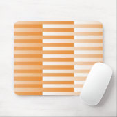 Orangefarbenes weißes Streifenmuster Mousepad (Mit Mouse)