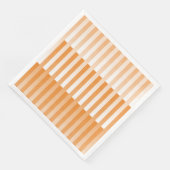 Orangefarbenes weißes Streifenmuster Serviette (Ecke)