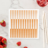 Orangefarbenes weißes Streifenmuster Serviette (Beispiel)