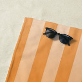 Orangefarbenes weißes Streifenmuster Strandtuch (Beispiel)