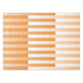 Orangefarbenes weißes Streifenmuster Tischdecke (Vorderseite (Horizontal))