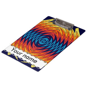 Orangefarbenes Windmühle abstraktes Design Klemmbrett