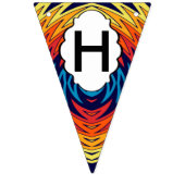 Orangefarbenes Windmühle abstraktes Design Wimpelkette (Zweite Fahne)