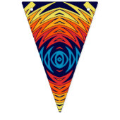 Orangefarbenes Windmühle abstraktes Design Wimpelkette (Erste Fahne)