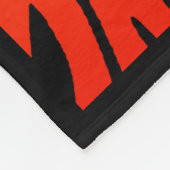 Orangefarbenes Zebra-Skin-Muster Fleecedecke (Ecke)