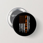 Orangefarbenes Zeichen - Leukämie Bewusstsein Button (Vorne & Hinten)