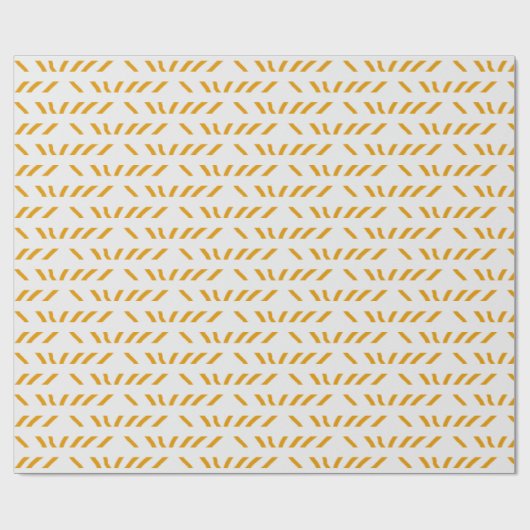 orangefarbenes zeichnend Muster Geschenkpapier (Flach)