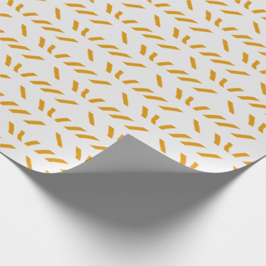 orangefarbenes zeichnend Muster Geschenkpapier (Ecke)
