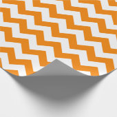 Orangefarbenes Zickzack Schleifpapier Geschenkpapier (Ecke)