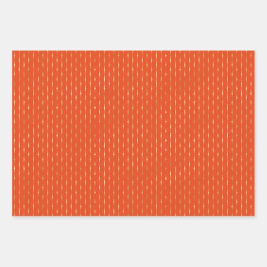 Orangefarbenes Zierpapier Set 3 Geschenkpapier Set (Vorderseite 2)