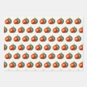 Orangefarbenes Zierpapier Set 3 Geschenkpapier Set (Vorderseite)