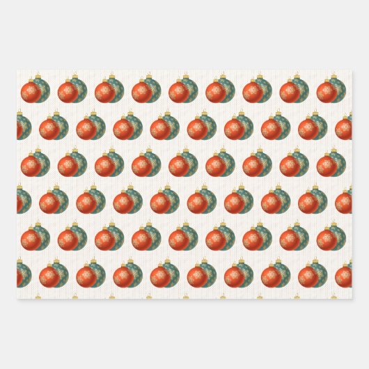 Orangefarbenes Zierpapier Set 3 Geschenkpapier Set (Vorderseite)