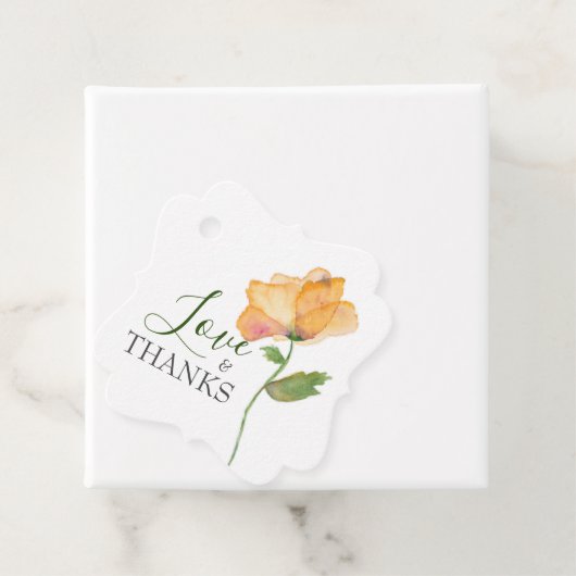 Orangefärbte Blume Geschenkanhänger (Beispiel)