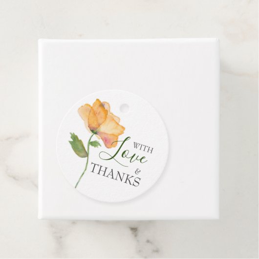 Orangefärbte Blume Geschenkanhänger (Beispiel)