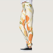 Orangefärbte Reisen: nahtlose Blumenmuster Leggings (Links)