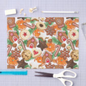 Orangefärbte Weihnachtskekse und Bonbons Seidenpapier (Handwerk)