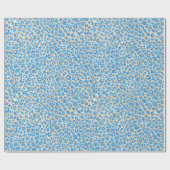 Orangefärbter und blau gestrichener Leopard Geschenkpapier (Flach)