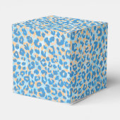 Orangefärbter und blau gestrichener Leopard Geschenkschachtel (Rückseite)