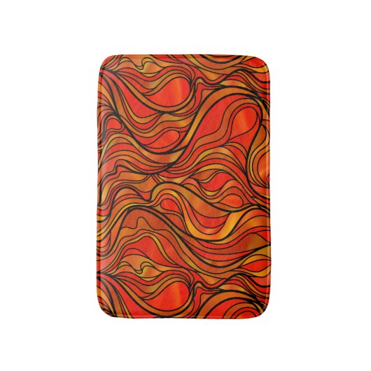 Orangefärbtes Glas Abstrakt Badematte (Vorderseite Vertikal)