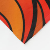 Orangefärbtes Glas Abstrakt Fleecedecke (Ecke)