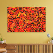 Orangefärbtes Glas Abstrakt Leinwanddruck (Insitu (Wohnzimmer))