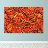 Orangefärbtes Glas Abstrakt Leinwanddruck (Insitu (Holzboden))