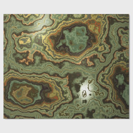 Orangefärbtes Grünäer Geschenkpapier (Flach)