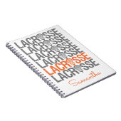 Orangefärbtes Lacrosse Word Notizblock (Rechte Seite)