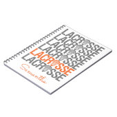 Orangefärbtes Lacrosse Word Notizblock (Linke Seite)