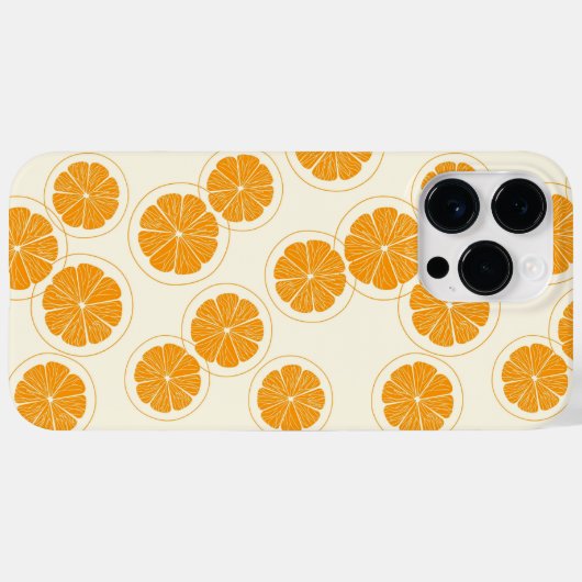 Orangefärbtes Muster Case-Mate iPhone Hülle (Rückseite (Horizontal))