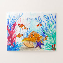 Orangefischter Ozean Unter Meer Für Kinder Vorschu