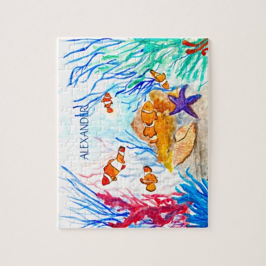 Orangefischter Ozean Unter Meer Für Kinder Vorschu Puzzle (Vertikal)