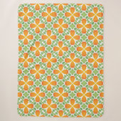 Orangeflieste blumengeschmückte Blume Sherpadecke (Vorderseite)