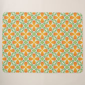 Orangeflieste blumengeschmückte Blume Sherpadecke (Vorderseite (Horizontal))