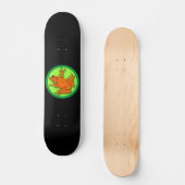 Orangefrorener Skateboard (Vorderseite)