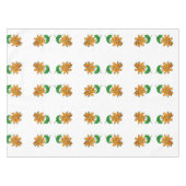 Orangegelbe Blumen Tischdecke (Vorderseite (Horizontal))