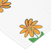 Orangegelbe Blumen Tischdecke (Schrägansicht)