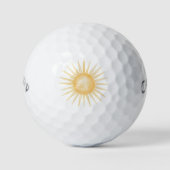 Orangegelbe Sonne Golfball (Vorderseite)
