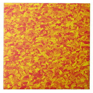 Orangegelbes abstraktes Muster Fliese