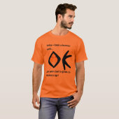 Orange'Gleam in Eye'Boomerangang T-Shirt (Vorne ganz)