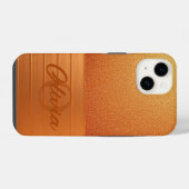 Orangegold iPhone Hülle (Rückseite (Horizontal))
