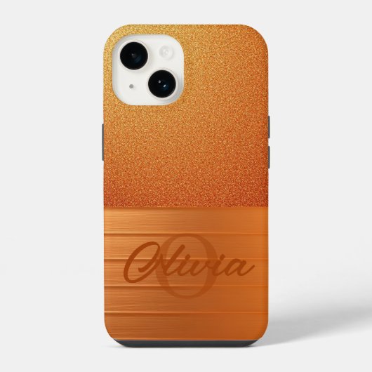 Orangegold iPhone Hülle (Rückseite)