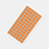 Orangegrau kariert Diamantmuster Serviette (Ecke)