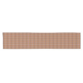 Orangegrau karierter klassischer Tischläufer (Horizontal)