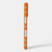 Orangegraue Schachbrett-Diamantmuster Case-Mate iPhone Hülle (Rückseite / Rechts)